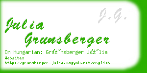 julia grunsberger business card